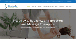 Desktop Screenshot of healthwisechiropracticclinic.com