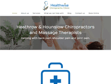 Tablet Screenshot of healthwisechiropracticclinic.com